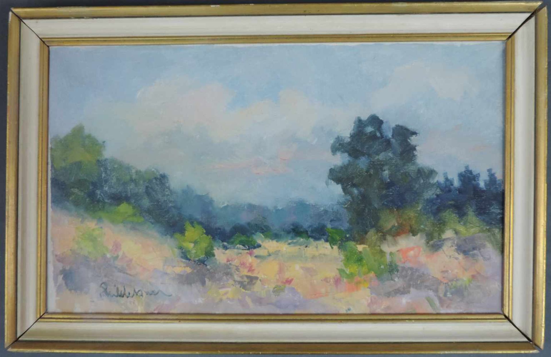 Raul WILCHABAER (XX). Landschaft bei Hilversum. Niederlande. 30 cm x 50 cm. Gemälde. Öl auf - Bild 2 aus 8