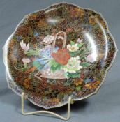 Cloisonne Teller, China / Japan. Um 1900. 23 cm Durchmesser. Cloisonne plate, China / Japan.