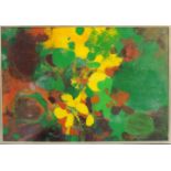 Rolf HANS (1938 - 1996). "Grüner Bogen" 14.08.1961. 97 cm x 66 cm. Gemälde. Öl auf Leinwand. Verso