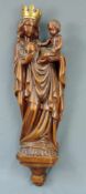 Maria mit Jesus Knaben. Holz geschnitzt. Skulptur. 124 cm hoch. Mary with Jesus. Wood carved.