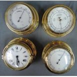 WEMPE Chronometerwerke Hamburg. 4 Schiffsinstrumente. Schiffschronometer auch Wecker, Hygrometer,