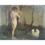 Karl HENNEMANN (1884 - 1972). Apollon am See Konope. 92 cm x 120 cm. Gemälde. Öl auf Leinwand. Links