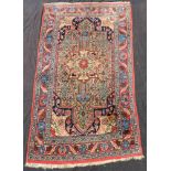 Bidjar. Kurde Teppich. Iran, alt um 1910. 203 cm x 121 cm. Handgeknüpft. Wolle auf Wolle. Wohl