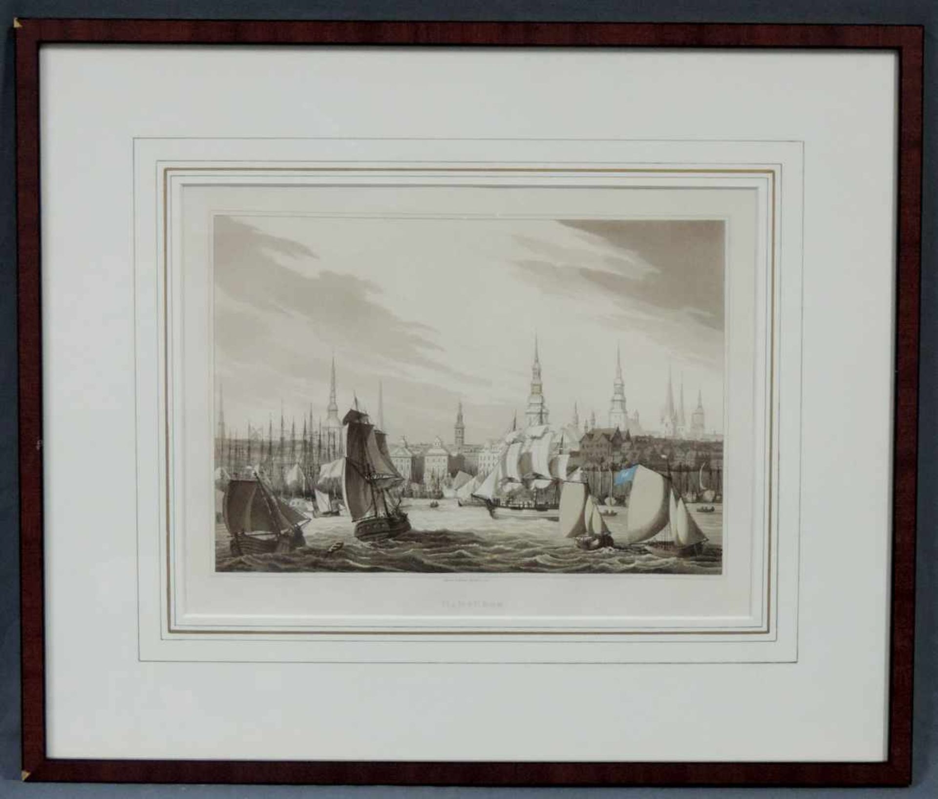 Robert BOWYER (1758 - 1834). Hamburg. 22 cm x 31,5 cm die Abbildung. Radierung. Kupfer. Teils - Bild 2 aus 3