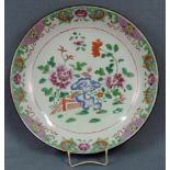 Teller Porzellan China, alt. Qing. 34,5 cm Durchmesser. Plate porcelain China, old. Qing. 34.5 cm in