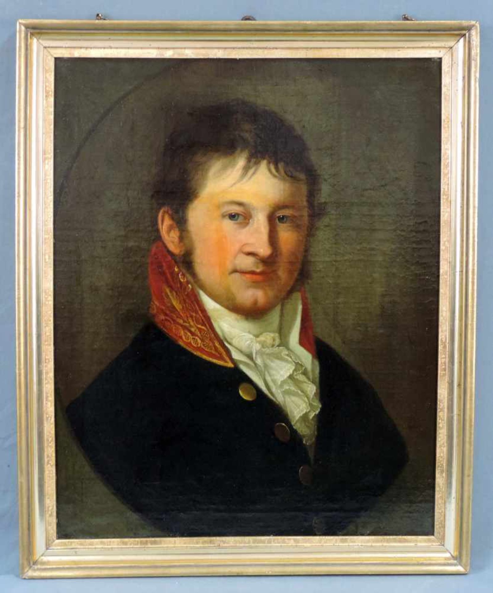 UNSIGNIERT (XVIII - XIX). Portrait des Gerichtsrats Richter. 60 cm x 49 cm. Gemälde. Öl auf