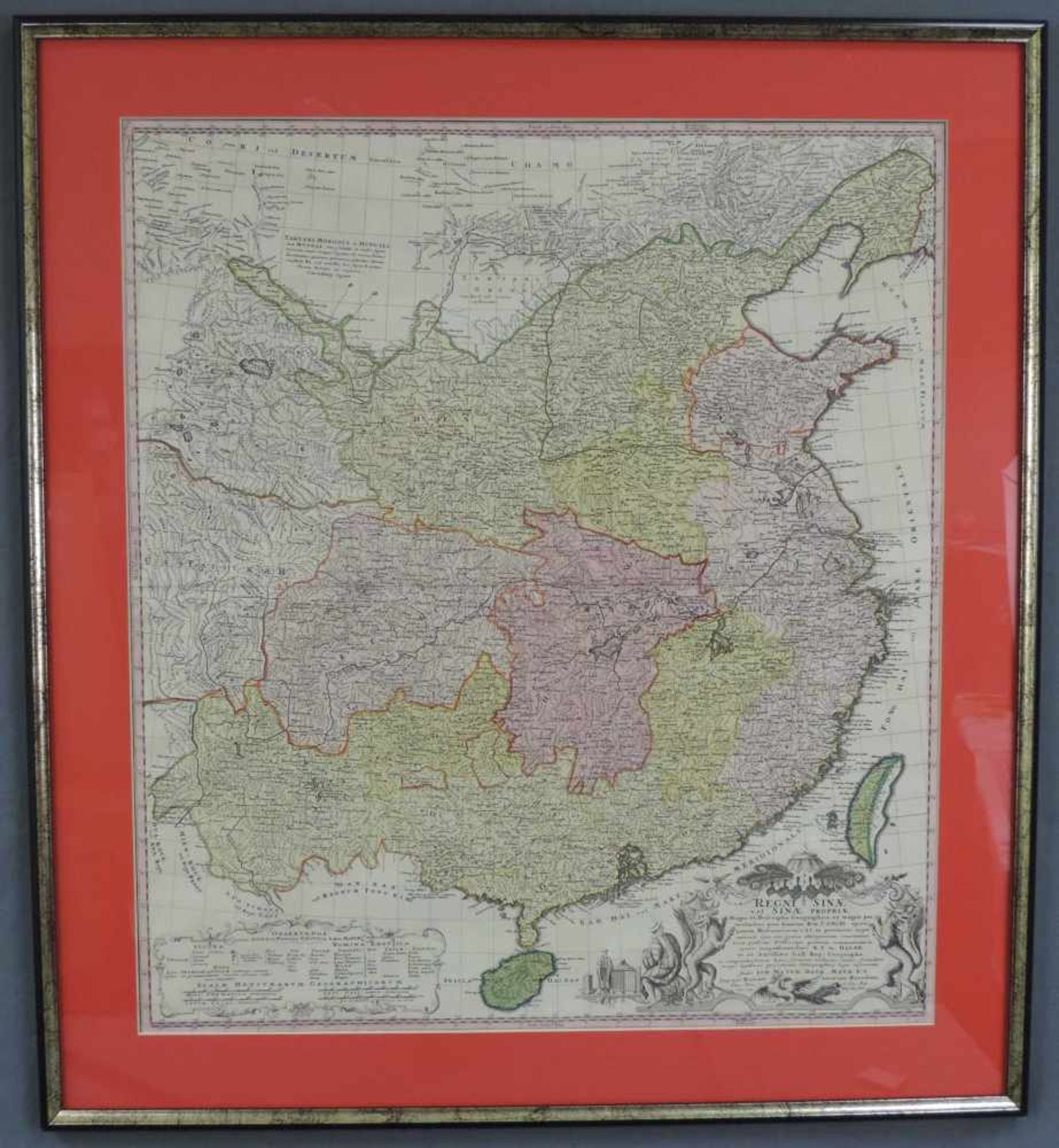 Johann Baptista HOMANN (1664 - 1724) Erben. Karte von China. 580 mm x 520 mm. Eine große und