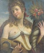 UNSIGNIERT (XVII - XVIII). Ceres, Göttin der Ernte, mit den Attributen Früchte und Ährengarbe. 72 cm