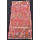 Rabat Teppich. Marokko. Antik, um 1900. 285 cm x 143 cm. Handgeknüpft. Wolle auf Wolle. Rabat