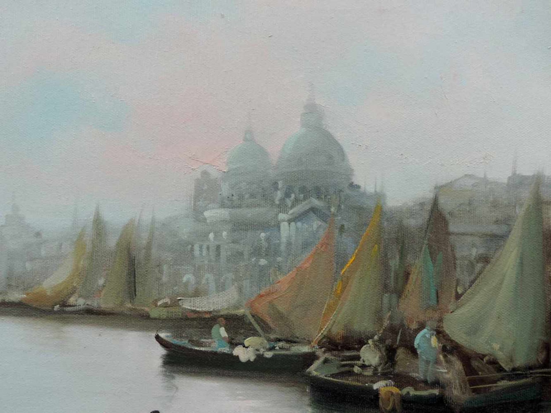 DE MARCHI (XX). Venezia. 70 cm x 50 cm. Gemälde. Öl auf Leinwand. Rechts unten signiert. DE - Bild 4 aus 7