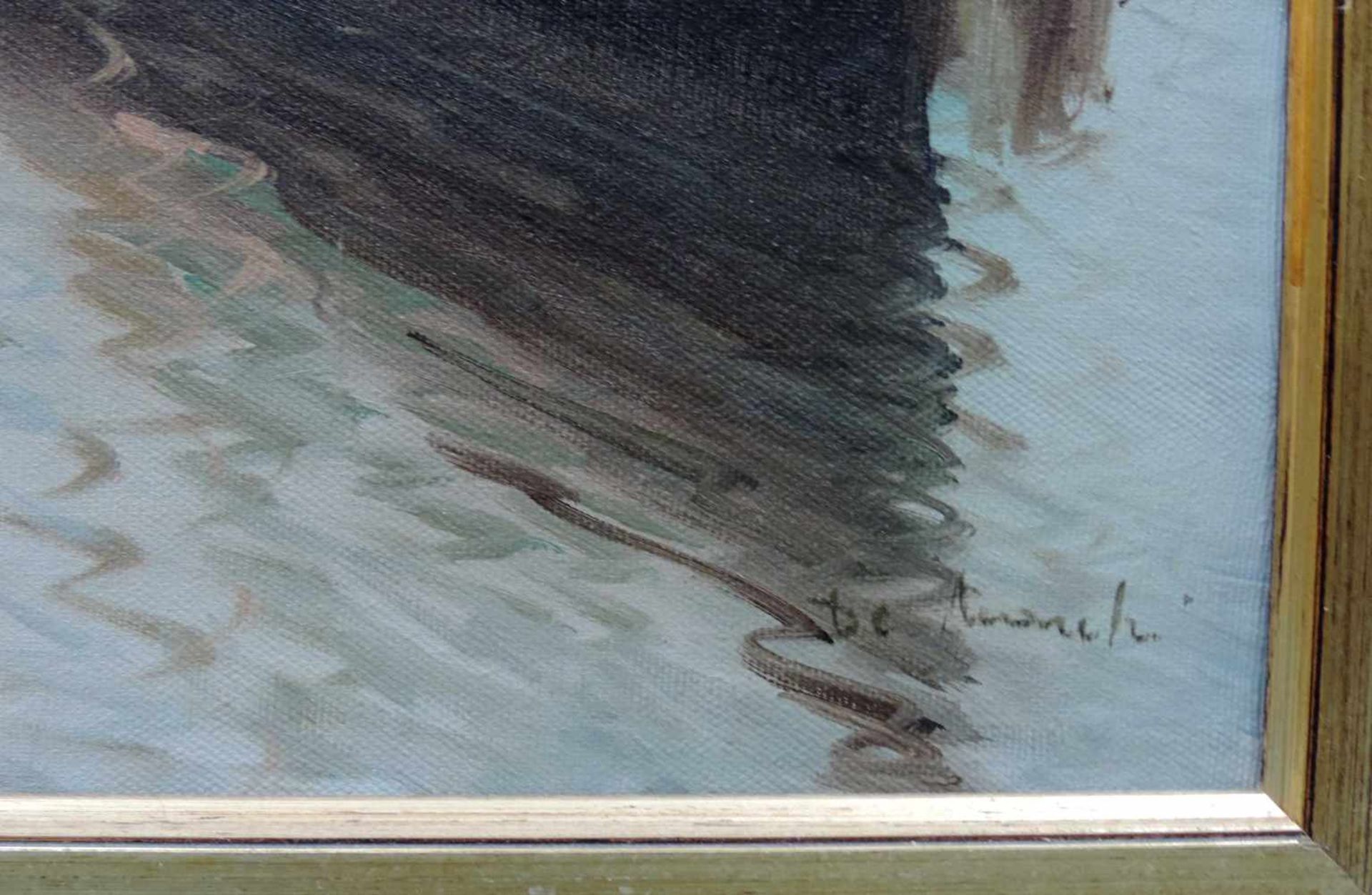 DE MARCHI (XX). Venezia. 70 cm x 50 cm. Gemälde. Öl auf Leinwand. Rechts unten signiert. DE - Bild 5 aus 7
