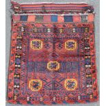Belutsch Tasche der Turkmenen. Khorassan. Iran. Alt um 1920. 84 cm x 71 cm. Handgeknüpft und