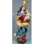 Heiligenfigur Maria mit Kind. Marienstatue. Muttergottes mit Jesus, 77 cm hoch. Wohl Süddeutschland.