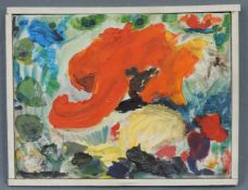 Benno WALLDORF (1928 - 1985). "Elefant" 25 cm x 32 cm. Gemälde. Öl auf Leinwand. Verso Signiert