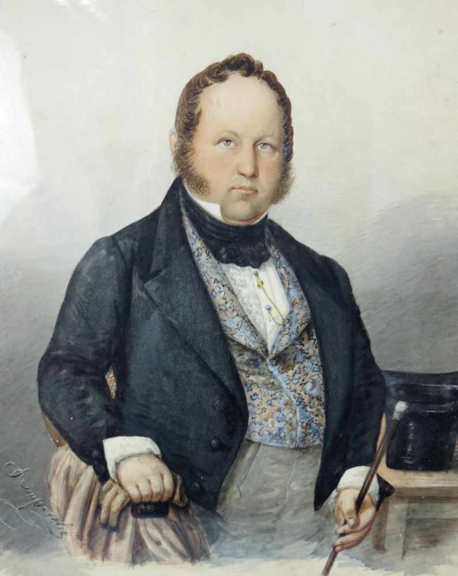 Johann Baptist RIMPRECHT (1801 - 1877). Dr. Josef Balcon und Gattin. 2 Portraits. Je 33 cm x 25 - Bild 2 aus 5