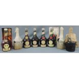 8 alte Flaschen DOM Likör Frankreich. Auch DOM und Brandy (Cognac). 8 old bottles of DOM Liqueur