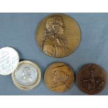 4 Medaillen. Mozart, Wagner, Dürer und Luther, Auch Bronze. 4 medals. Mozart, Wagner, Dürer and