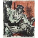 Lovis CORINTH (1858-1925). Judith und Holofernes. 41 cm x 33 cm. Farblithographie. Im Stein signiert