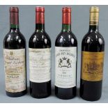 4 Flaschen Grand Cru Classé, Bordeaux. 1975 Prieure Lichine, Margeaux AC. 1978 Brainaire (Duluc-