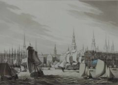 Robert BOWYER (1758 - 1834). Hamburg. 22 cm x 31,5 cm die Abbildung. Radierung. Kupfer. Teils