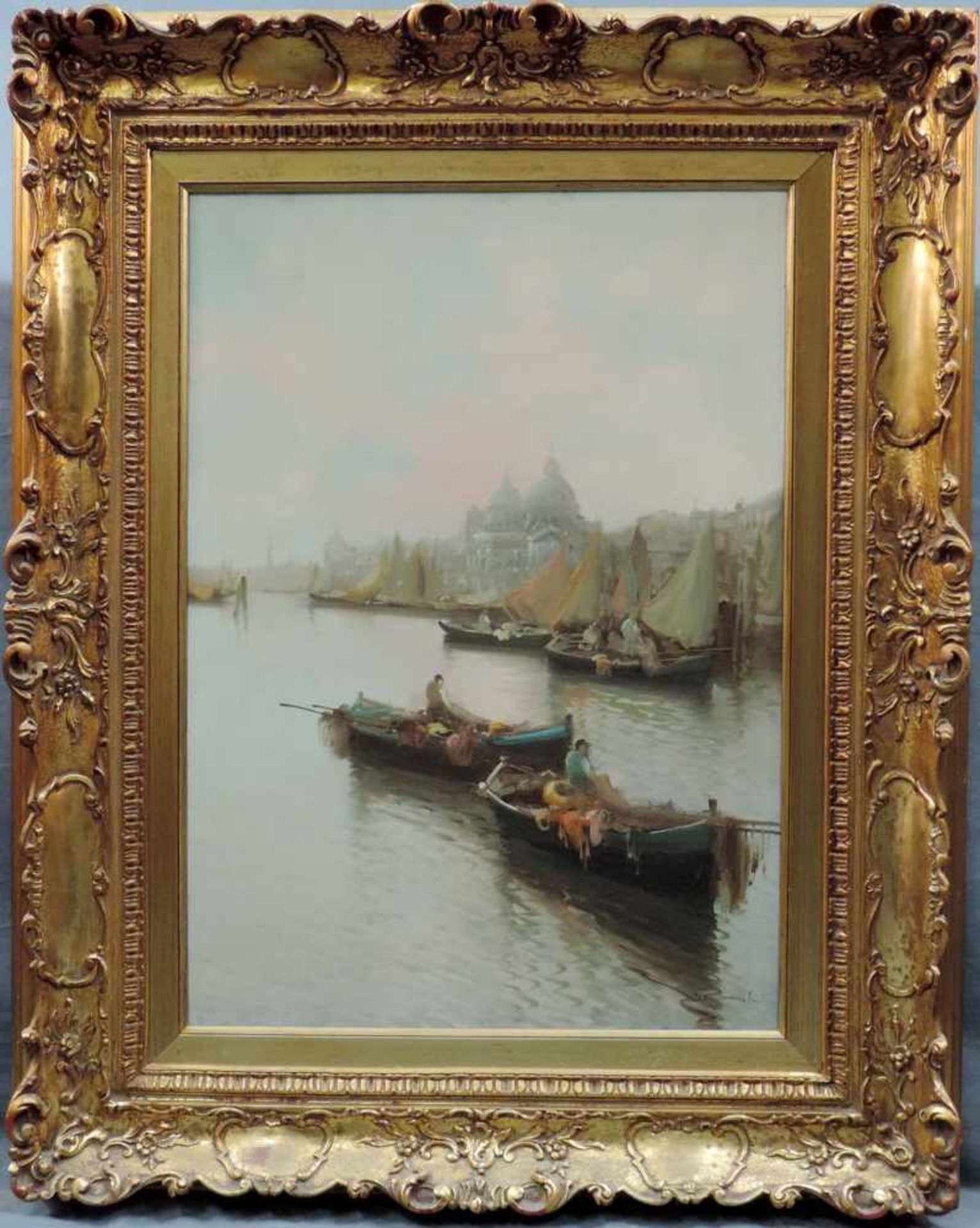 DE MARCHI (XX). Venezia. 70 cm x 50 cm. Gemälde. Öl auf Leinwand. Rechts unten signiert. DE - Bild 2 aus 7