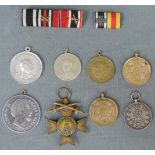 10 Orden und Abzeichen, teils 19. Jahrhundert. 10 medals and badges, partly 19th century.