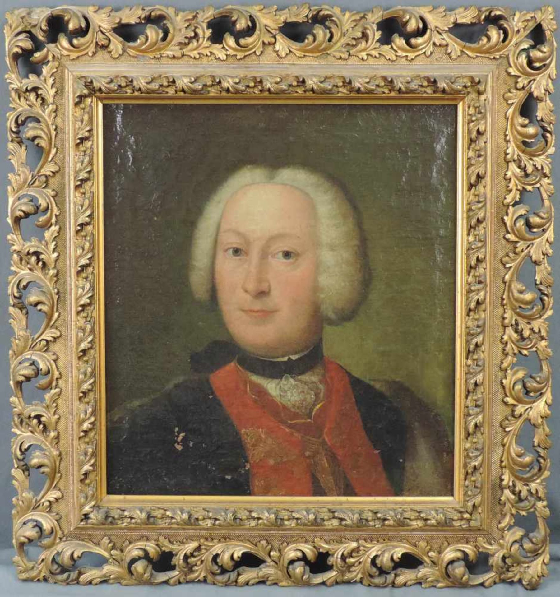 PORTRAITIST (XVIII). Portrait des P.A.G.V.L. Styrum, geb. 1698 ? 50 cm x 45 cm. Gemälde, Öl auf - Image 2 of 7