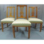 3 Stühle, Biedermeier. 92 cm x 44 cm x 45 cm. Massivholz, wohl Nussbaum. 3 chairs, Biedermeier, 19th