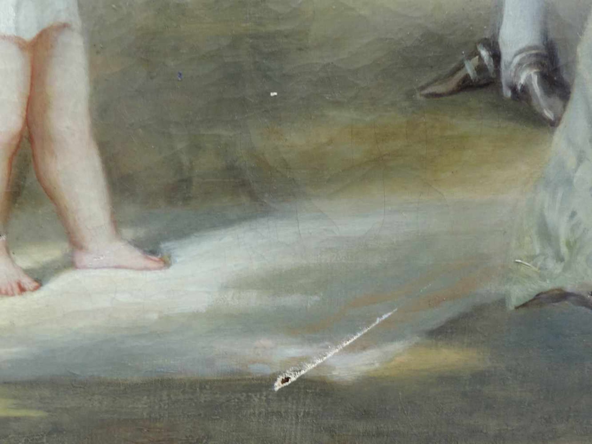 Nach Jean-Antoine WATTEAU (1684 - 1721). Mutterglück. 117 cm x 147 cm. Gemälde. Öl auf Leinwand. - Image 7 of 12