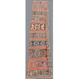 Sivas Kelim Bahn, Dorfteppich, Anatolien, Türkei, antik um 1800. 346 cm x 81 cm. Handgewebt. Wolle