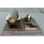 Modell Dampfmaschine. Wohl Wilesco. 26 cm x 20 cm. Steam engine proably by Wilesco. 26 cm x 20 cm.