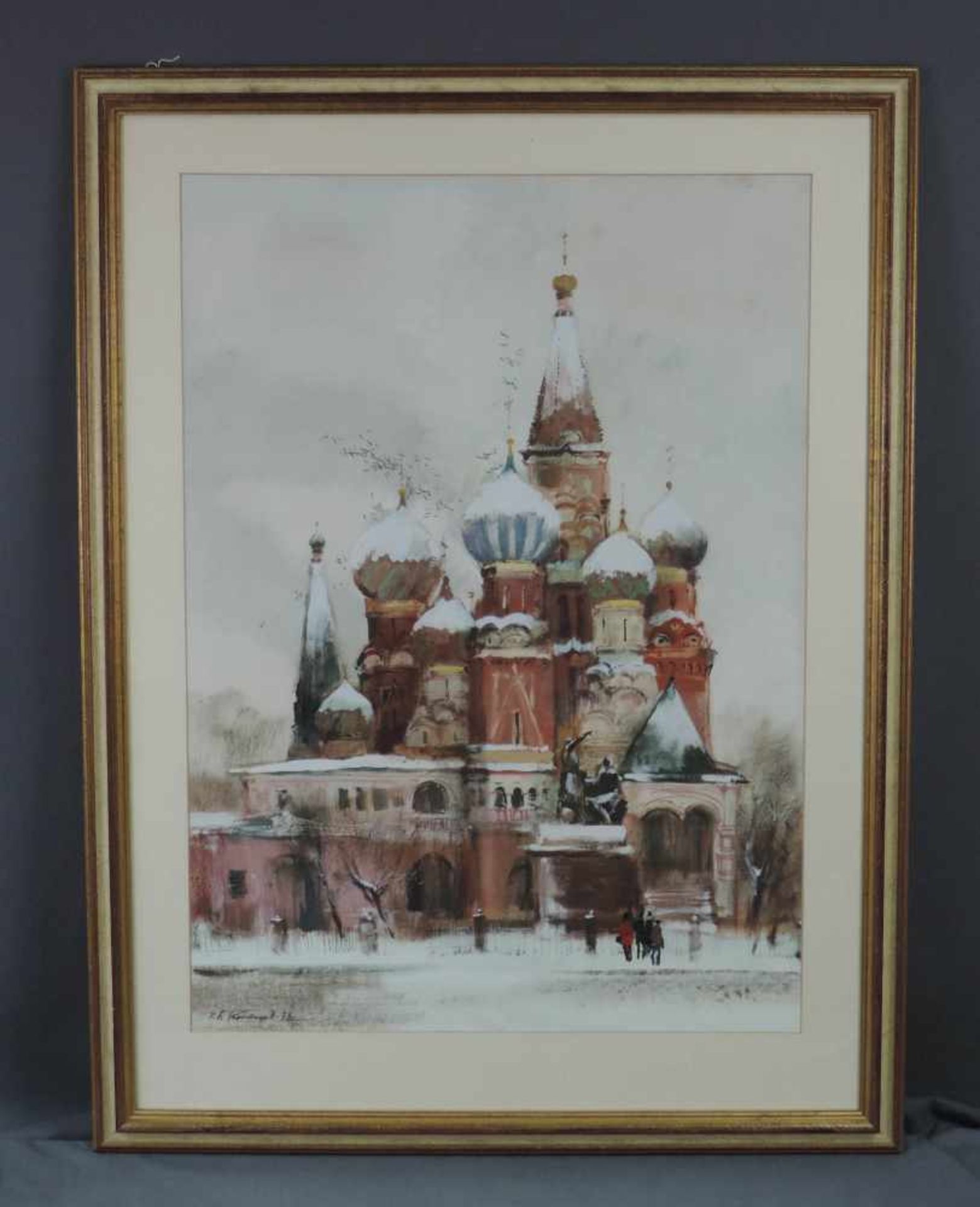 Veniamin KOSTITSIN (1949 -). Basilius-Kathedrale 1978, Roter Platz, Moskau, Russland 80 cm x 58 cm - Image 2 of 6