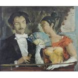 Wilhelm KUFITTICH (1895 -). "Loge", 1956. 60 cm x 50 cm. Gemälde. Öl auf Leinwand. Rechts unten