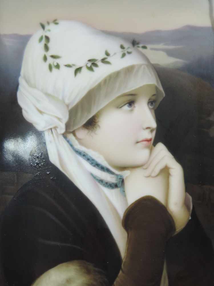Friedrich August VON KAULBACH (1850 - 1920). Portrait einer Dame. 21,5 cm x 14 cm. Gemälde. Auf - Image 2 of 5
