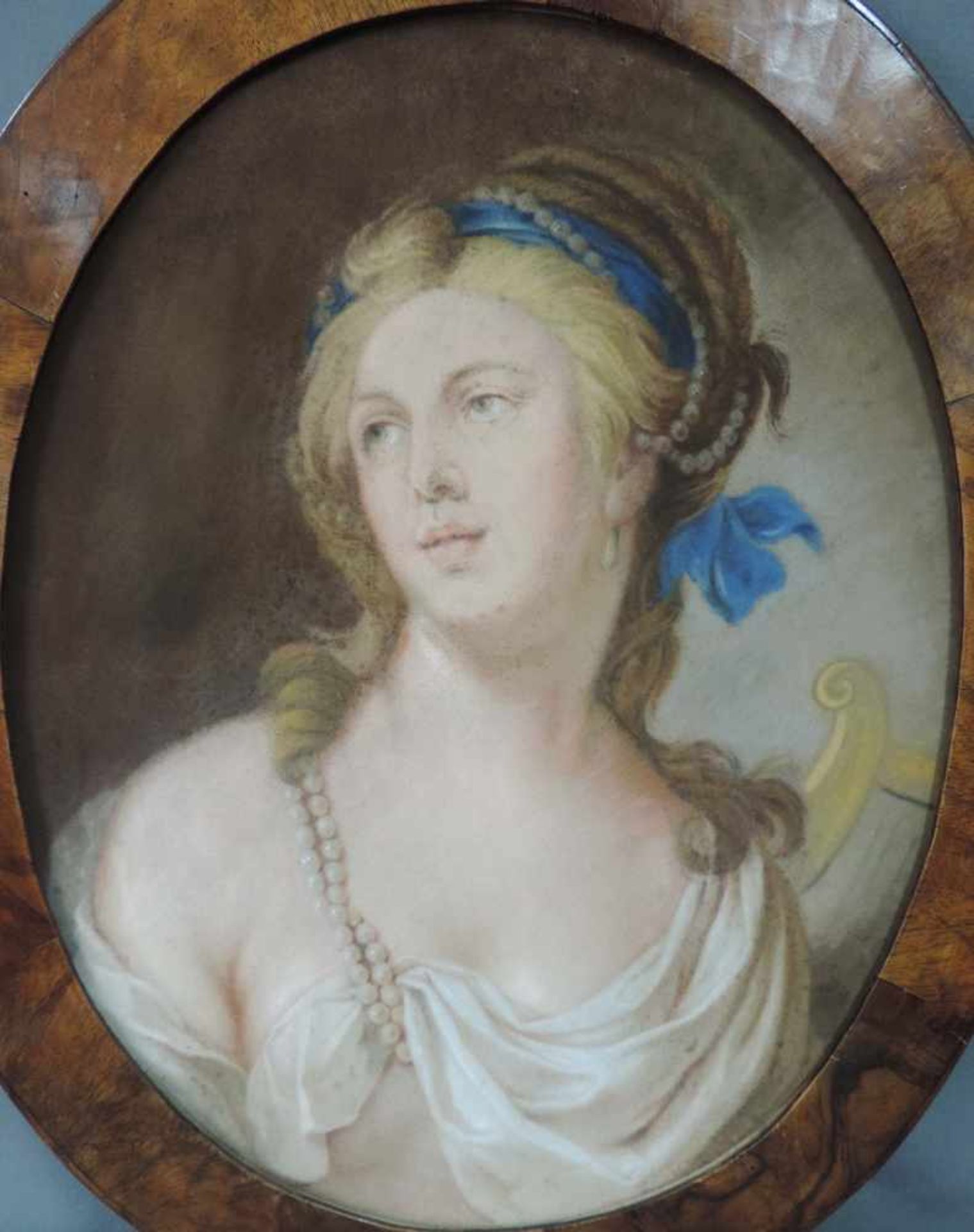 Angelica KAUFFMAN (1741 - 1807) Umkreis. Portrait einer Dame. 46 cm x 60 cm. Pastell Malerei. Circle - Image 2 of 5