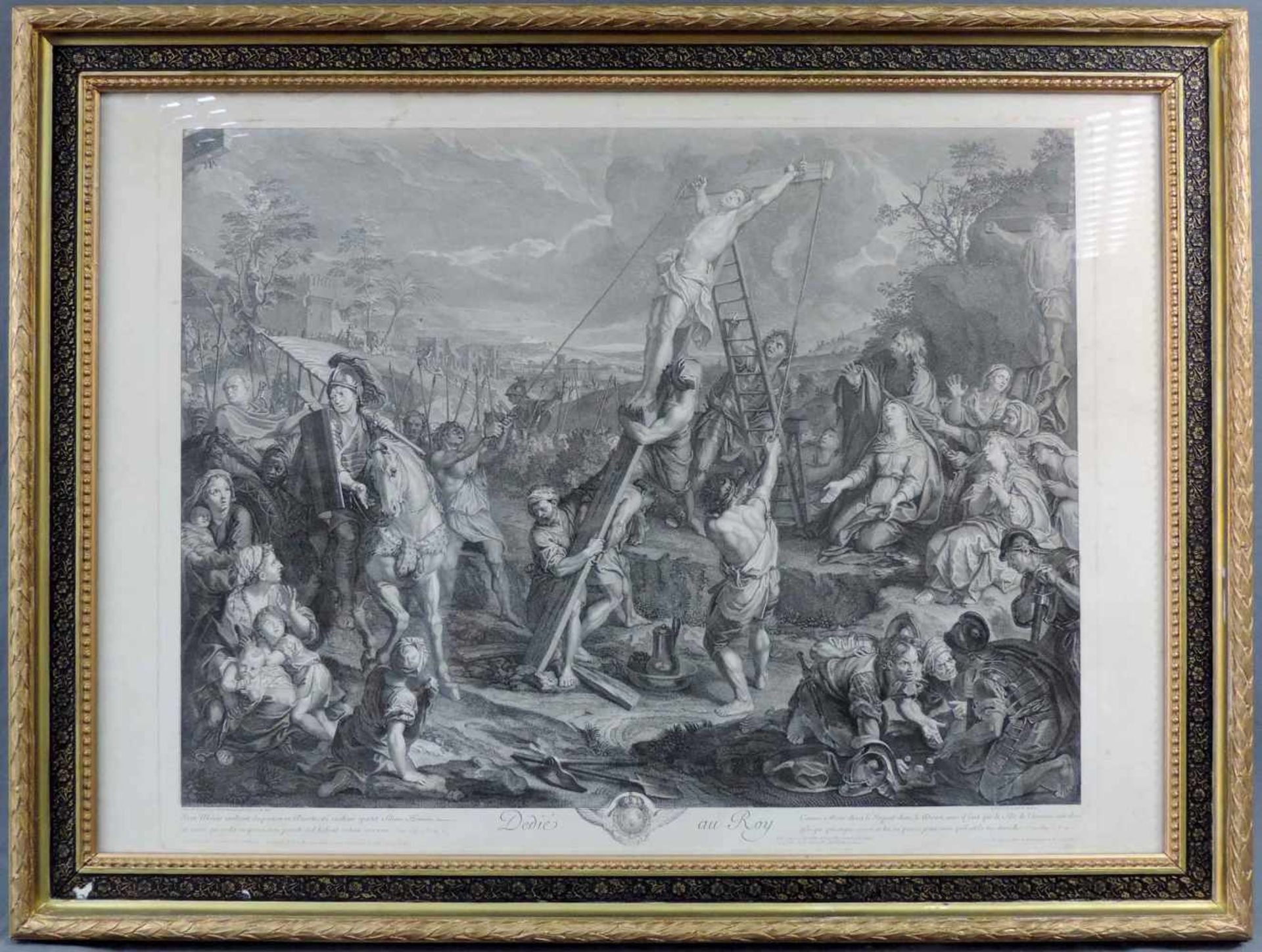 Gérard AUDRAN (1640 - 1703), nach Charles LEBRUN (1619 - 1690). Dediè au Roy. 575 mm x 747 mm die - Image 2 of 6