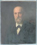 UNDEUTLICH SIGNIERT (XIX). Portrait eines alten Mannes. 69 cm x 57 cm. Gemälde, Öl auf Leinwand.