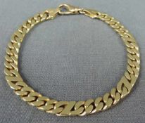 Panzerketten Armband. 585er Gold. 23 cm. 37,8 Gramm. Bracelet Gold 585. 23 cm. 37,8 gram.