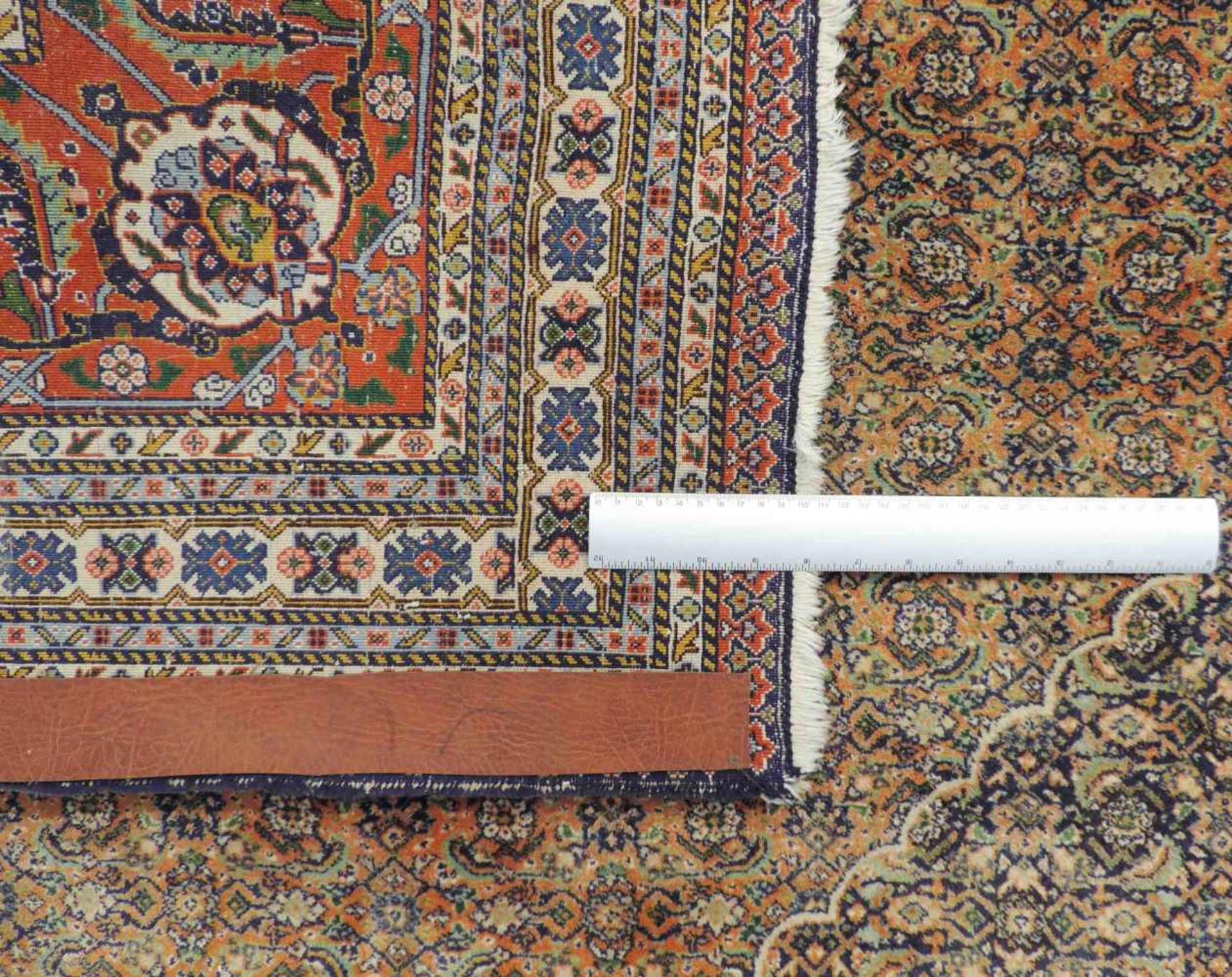 Täbriz Mahi Perserteppich. Iran. Sehr feine Knüpfung. 400 cm x 317 cm. Handgeknüpft. Korkwolle auf - Bild 9 aus 9