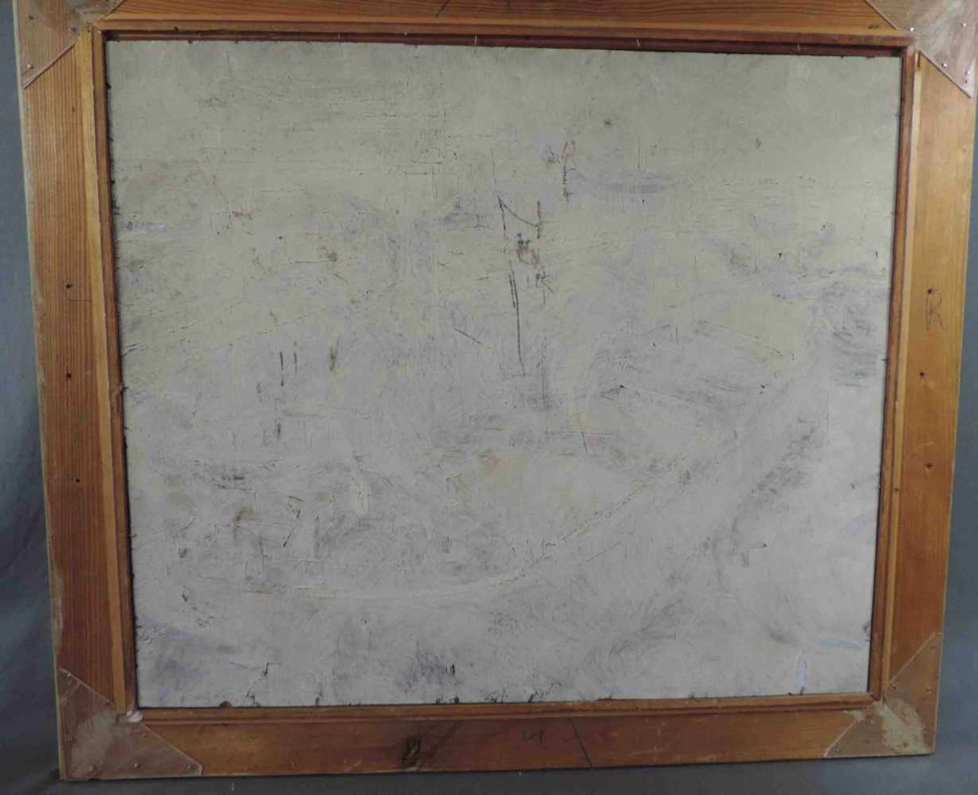 MONOGRAMMIST "P" (XX). Industriehafen / Kohlehafen 1943. 61 cm x 71 cm. Gemälde, Öl auf Tafel. Links - Image 6 of 6