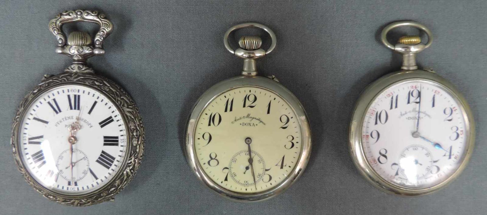 Drei Taschenuhren. Wohl 19. Jahrhundert 3 Pocket watches.