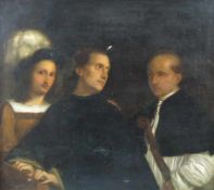Karl REXHÄUSER (1869 - 1935). Portrait dreier Männer, nach dem 17. Jahrhunderts. 81 cm x 90 cm.