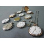 10 Taschenuhren 19. - 20. Jahrhundert Taschenuhren teils aus Silbergehäuse. 10 pocket watches.