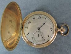 Taschenuhr Gold 14 Karat. 72 Gramm brutto. Signiert "Carl Schrott". Pocket watch gold 14 carat. 72