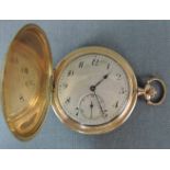 Taschenuhr Gold 14 Karat. 72 Gramm brutto. Signiert "Carl Schrott". Pocket watch gold 14 carat. 72