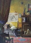 Hugo CHARLEMONT (1850 - 1939). Interieurszene im flämischen Stil. 57 cm x 43,5 cm. Gemälde. Öl auf