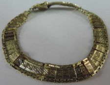 Armband, Gold 585, 14,4 Gramm. Circa 19 cm lang. Bracelet, gold 585, 14.4 grams. About 21 cm long.