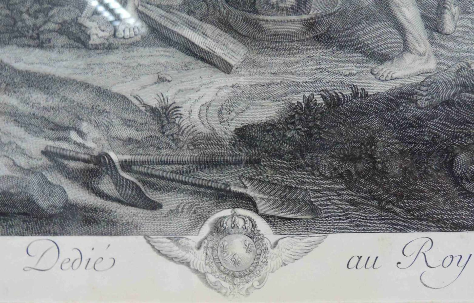 Gérard AUDRAN (1640 - 1703), nach Charles LEBRUN (1619 - 1690). Dediè au Roy. 575 mm x 747 mm die - Image 5 of 6