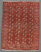 Tekke Hauptteppich. Turkmenistan / Iran. Antik, 2. Hälfte 19. Jahrhundert. 210 cm x 159 cm.