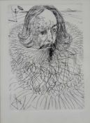 Salvador DALI (1904 - 1989). Cervantes 17,5 cm x 12,5 cm. Radierung. Im Stein links unten